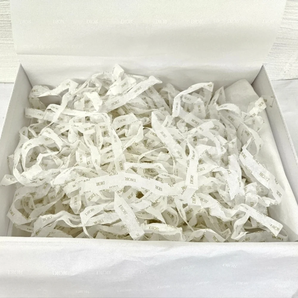 Christian Dior Nesting Storage Box with Stuffing in White and Gold NWOT